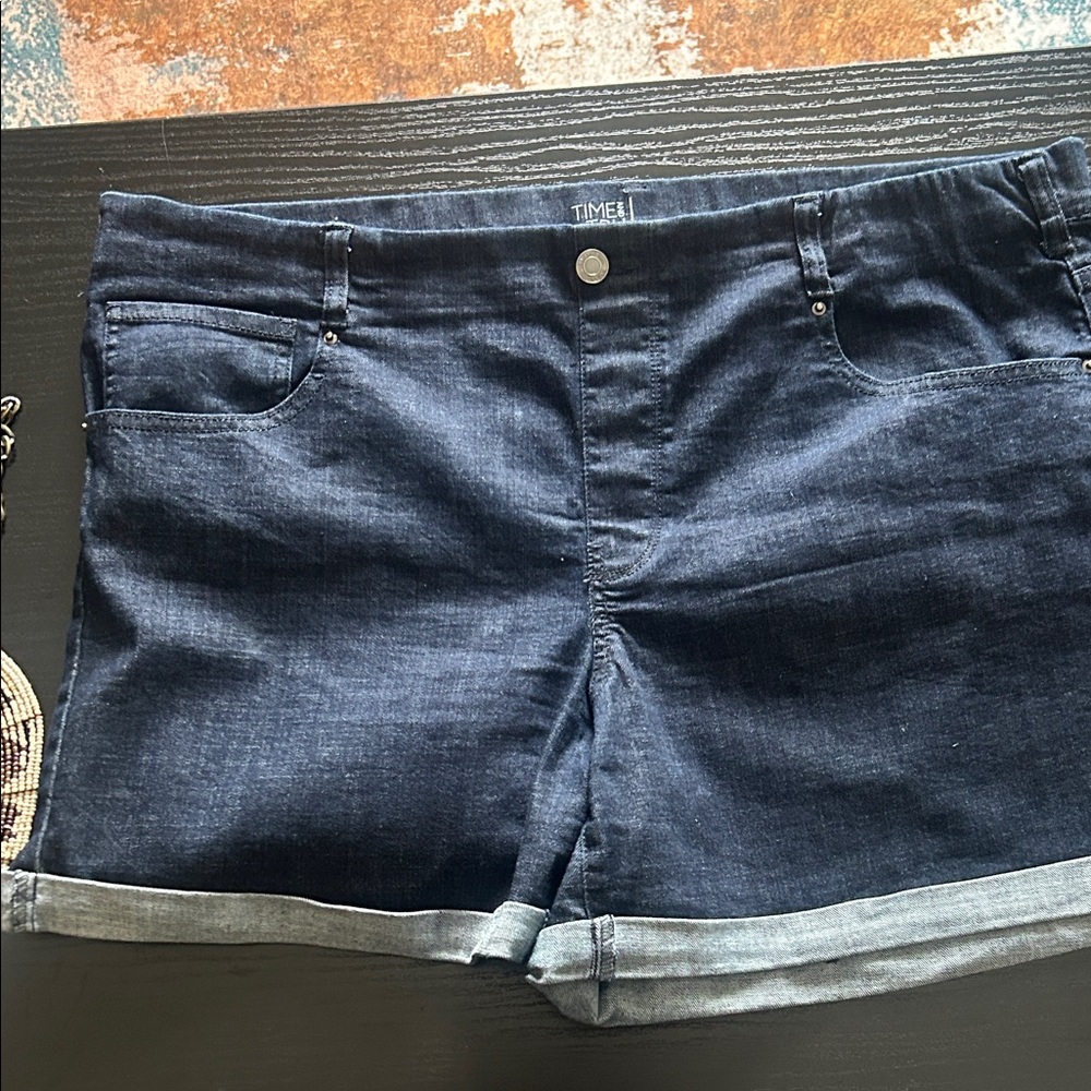Time and Tru Dark Blue Jean Shorts - Picture 2 of 10